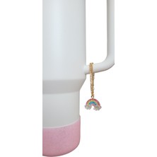 Stanley Quencher Tipi Termos Için Koruyucu Silikon Taban, Süs ve Koruyucu Uç -3'lü Aksesuar Seti
