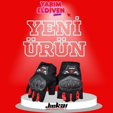 Jiekai Jk-Yx Yarım Eldiven Korumalı * Kırmızı * Tam Kalıp
