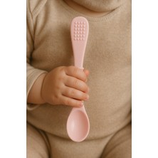 Bebek Mama Kaşığı Silikon Diş Kaşıyıcı Özellikli Mama Kaşığı