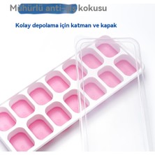 Kapaklı 14 Kare Silikon Yumuşak Alt Kalıp Buz Üreticisi (Yurt Dışından)