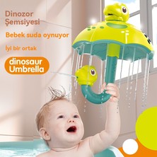 Döner Su Spreyi Dinozor Şemsiye Duş Çocuk Banyo Oyuncak (Yurt Dışından)