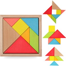 Xiaoliang Çocuk Oyuncak Renkli Tangram Blok Düz Yapboz Oyuncak (Yurt Dışından)