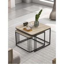 Orta Sehpa Ikili Alize Traverten