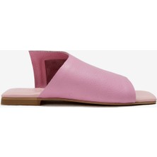 Seniorah Mellow Pembe Gerçek Deri Kadın Terlik