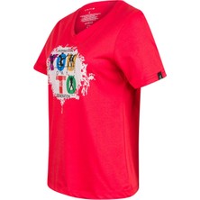 2AS Alone Baskılı V Yaka Kadın T-Shirt 403