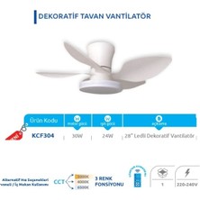 Yüceeller Kcf304 Uzaktan Kumandalı Dekoratif Tavan Vantilatör