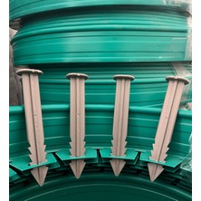 Geosu Teknik 40 Adet Çim Ayırıcı Kazığı 15 cm Çim Ayracı Kazığı Çim Sınırlayıcı Kazığı Plastik Jüt Çivi