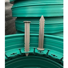 Geosu Teknik 40 Adet Çim Ayırıcı Kazığı 15 cm Çim Ayracı Kazığı Çim Sınırlayıcı Kazığı Plastik Jüt Çivi