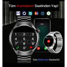 Ar&Be Hx Smart Round Akıllı Saat 7 Kordon ve Bluetooth Kulaklık Hediyeli