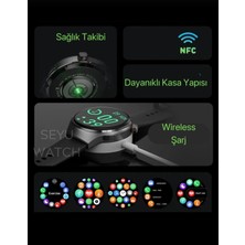 Ar&Be Hx Smart Round Akıllı Saat 7 Kordon ve Bluetooth Kulaklık Hediyeli
