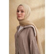 Müslin Yaprak Desen Şal 3351-1042 Soft Olive