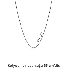 Pınkmark Kadın Gümüş Yaprak Desenli Kararmaz 65CM Uzunluk Zamak Kolye PMKLY25503