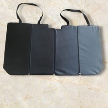 Tüm Araçlara Uyumlu 6*70*130 cm Ölçülerinde Gri Deri Kapitone Oto Koltuk Yatak