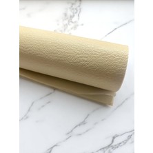 Varan Tekstil Krem Rengi Yapışkanlı Suni Deri 100 *140
