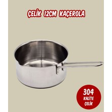 Steel&More Çelik Kaçerola Sosluk Sütlük 12CM