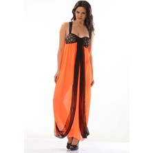 Turuncu Tül Gecelik - 207