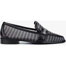 Mario Valentino Kadın Deri & Tekstil Siyah Loafer Ayakkabı 1040 91D2528 Bn Ayk Y25 Black
