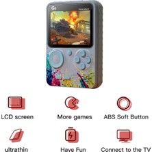 G5 Game Box Mini Taşınabilir Oyun Konsolu 500 Oyunlu