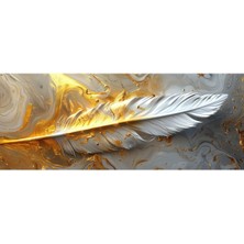 Golden Feather Kanvas Tablo
