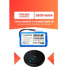 Electroll Tefal RG6875 X-Plorer Serie 20 Uyumlu Batarya (Yüksek Kapasite) 2800MAH Pil Robot Süpürge Bataryası