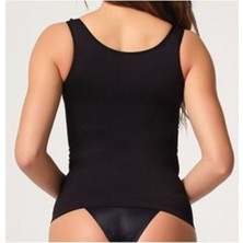 Siyah Kadın Dikişsiz Atlet Korse - 776