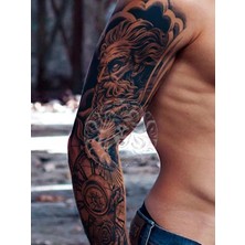 Tattoo GZQB-054 Yarı Kalıcı Zeus Güvercin ve Pusula Desen Kol Dövmesi-Tatto