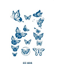 Tattoo CC-035 Yarı Kalıcı Çoklu Kelebek Desen Parmak ve Vücut Dövme