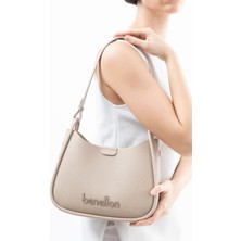 United Colors of Benetton Kadın Omuz ve El Çanta BNT 1525 - Ten