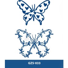 Tattoo GZS-033 Yarı Kalıcı Kelebek Çift Desen Dövme-Tatto