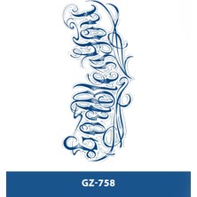 Tattoo GZ-758 Orta Boy Yarı Kalıcı God Bless You Yazılı Dövme