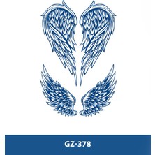 Tattoo GZ-378 Orta Boy Yarı Kalıcı Kanat Çift Desen Dövme-Tatto