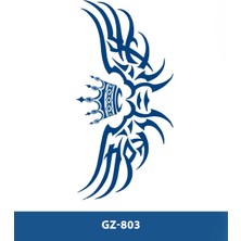 Tattoo GZ-803 Orta Boy Yarı Kalıcı Kral Tacı Desen Dövme