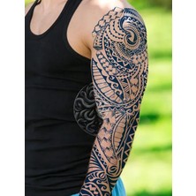 Tattoo GZQB-010 Yarı Kalıcı Etnik Desen Kol Dövmesi-Tatto