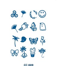Tattoo CC-009 Yarı Kalıcı Çoklu Şematik Desen Parmak ve Vücut Dövme