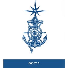Tattoo GZ-711 Orta Boy Yarı Kalıcı Çapa Desen Dövme