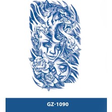 Tattoo GZ-1090 Orta Boy Yarı Kalıcı Maske ve Kaplan Desen Dövme-Tatto