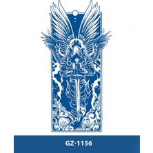Tattoo GZ-1156 Orta Boy Yarı Kalıcı Kılıç Suvari Desen Dövme