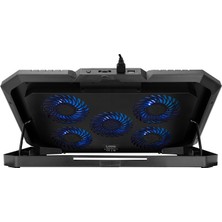 Rampage AD-RC15 SPEAR Siyah 5 Fan 2 USB RGB Işıklı 15-17 Notebook Soğutucu Stand