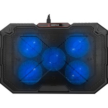 Rampage AD-RC15 SPEAR Siyah 5 Fan 2 USB RGB Işıklı 15-17 Notebook Soğutucu Stand