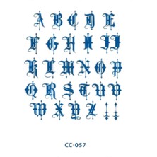 Tattoo CC-057 Yarı Kalıcı Alfabe Harf Desen Parmak ve Vucut Dövme-Tatto