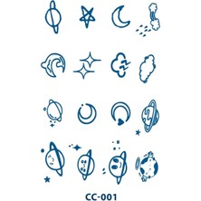 Tattoo CC-001 Yarı Kalıcı Çoklu Şematik Desen Parmak ve Vücut Dövme