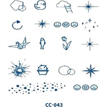 Tattoo CC-043 Yarı Kalıcı Çoklu Şematik Desen Parmak ve Vücut Dövme