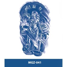 Tattoo MGZ-041 Adalet Tanrıcası Desen Orta Boy Yarı Kalıcı Dövme