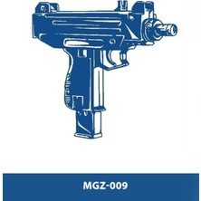 Tattoo MGZ-009 Mini Uzi Desen Orta Boy Yarı Kalıcı Dövme-Tatto
