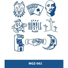 Tattoo MGZ-002 Mini Dokuzlu Desen Orta Boy Yarı Kalıcı Dövme