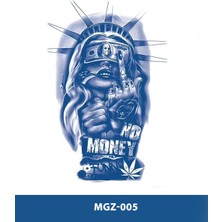 Tattoo MGZ-005 No Money Desen Orta Boy Yarı Kalıcı Dövme