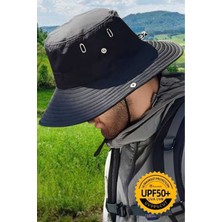 Uniquetrenders Unisex Uv Korumalı Geniş Kenarlı Katlanabilir Safari Outdoor Boonie Yürüyüş ve Plaj Şapkası