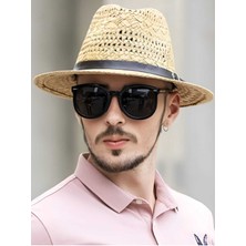 Uniquetrenders Unisex Yazlık Organik Örme Hasır Fötr Şapka