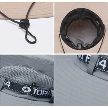 Uniquetrenders Unisex Yazlık Geniş Kenarlı Fileli Katlanabilir Safari Outdoor Plaj Şapkası