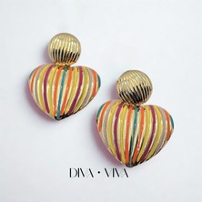 Diva Viva - Fiesta Heart – Kalp Form Kadın Küpe